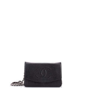Chanel Timeless Wallet on Chain Caviar